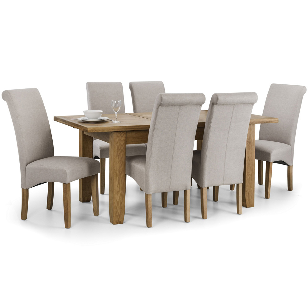 Julian Bowen Rio Set of 2 Rio Scrollback Fabric Chair Image 4
