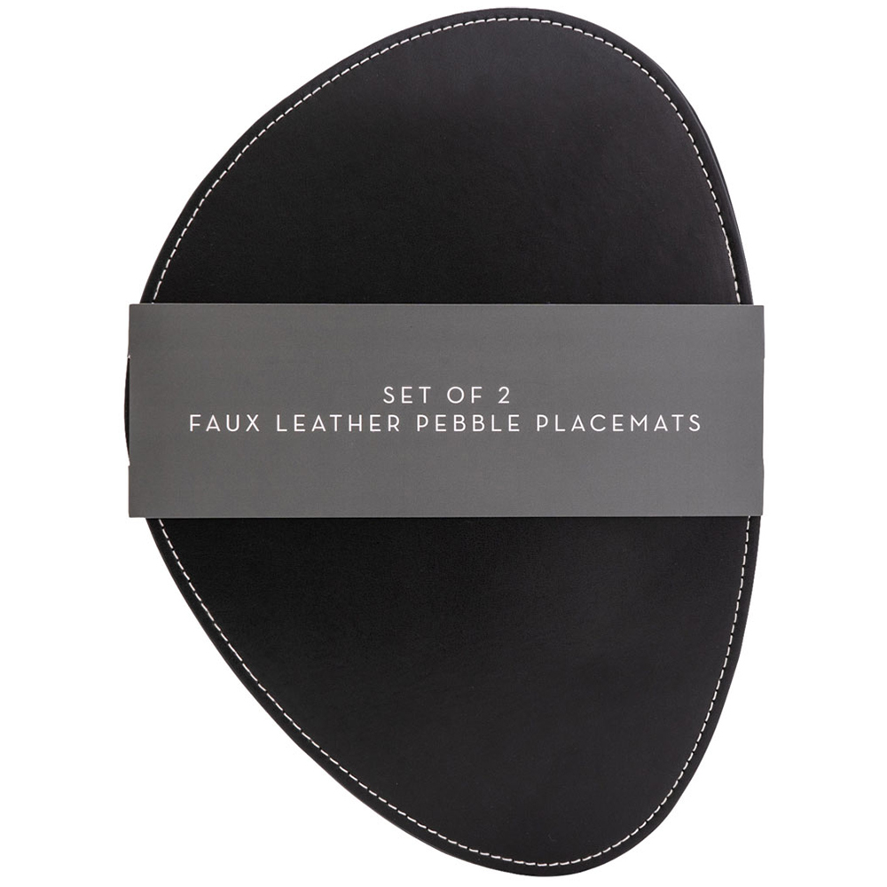 Candlelight Faux Leather Placemats 2 Pack Image 2
