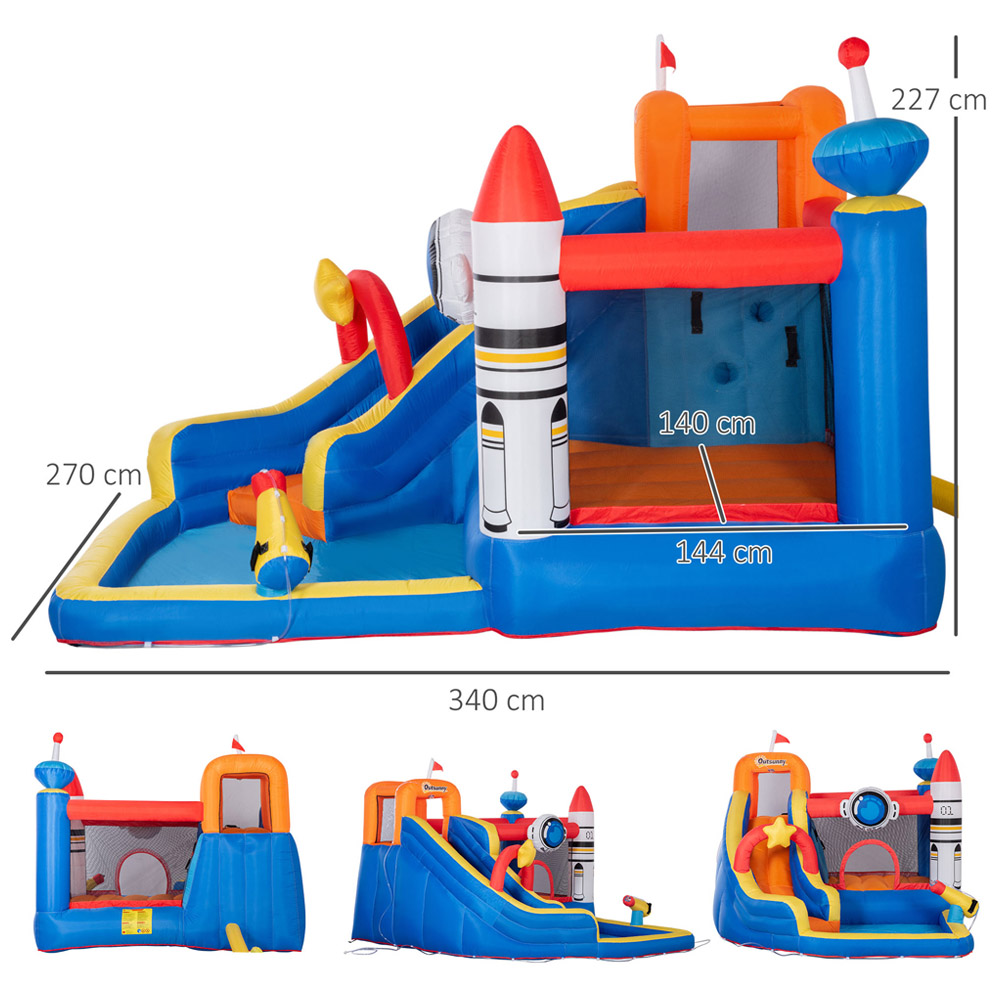 Outsunny Kids 5 in 1 Space Style Bouncy Castle Image 6