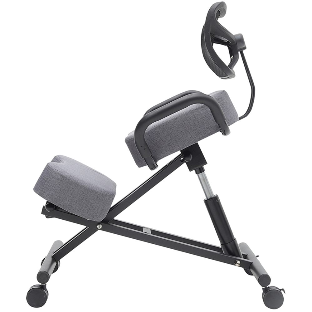 Living and Home Grey and Black Ergonomic Kneeling Chair Image 5