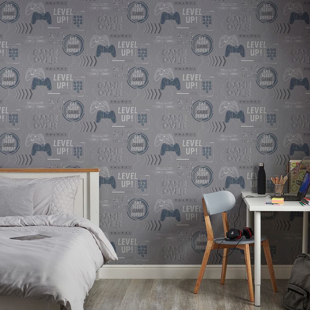 Fresco Game Over Grey Wallpaper Image 4