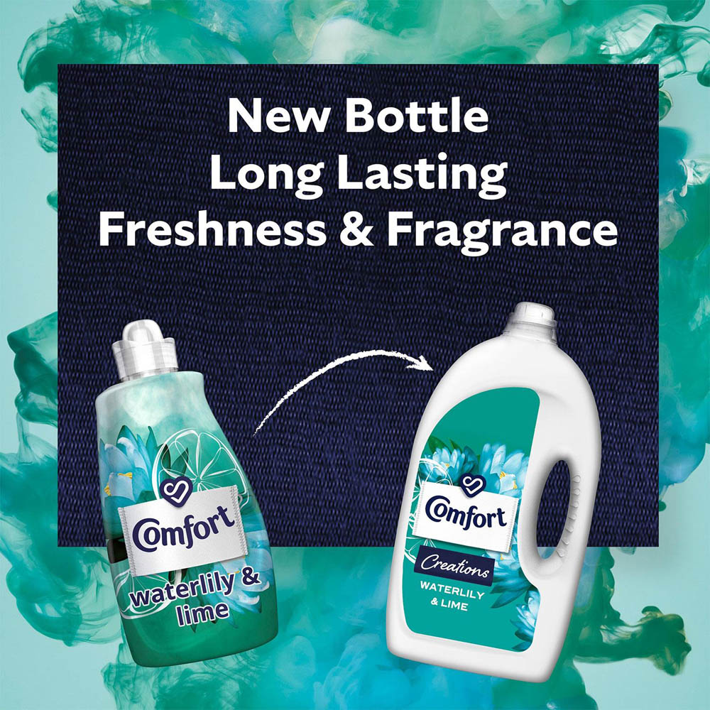 Comfort Creations Waterlily and Lime Lasting Fragrance Fabric Conditioner 83 Washes 2.49L 2 Pack Image 7