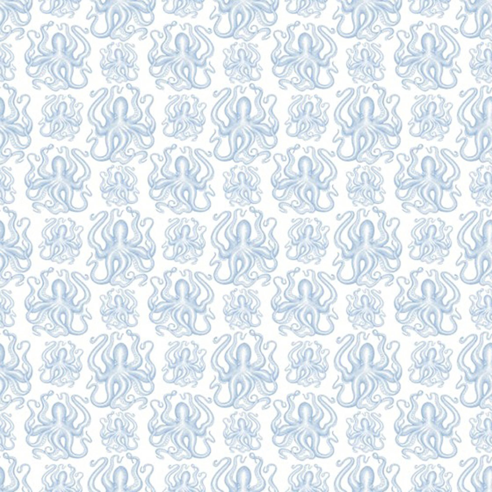 Bobbi Beck Eco Luxury Octopus Pattern Blue Wallpaper Image 1