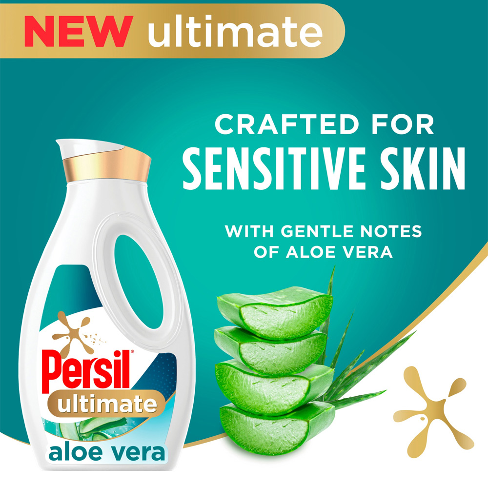 Persil Ultimate Non-Bio Aloe Vera Laundry Washing Liquid Detergent 34 Washes 918ml Image 6