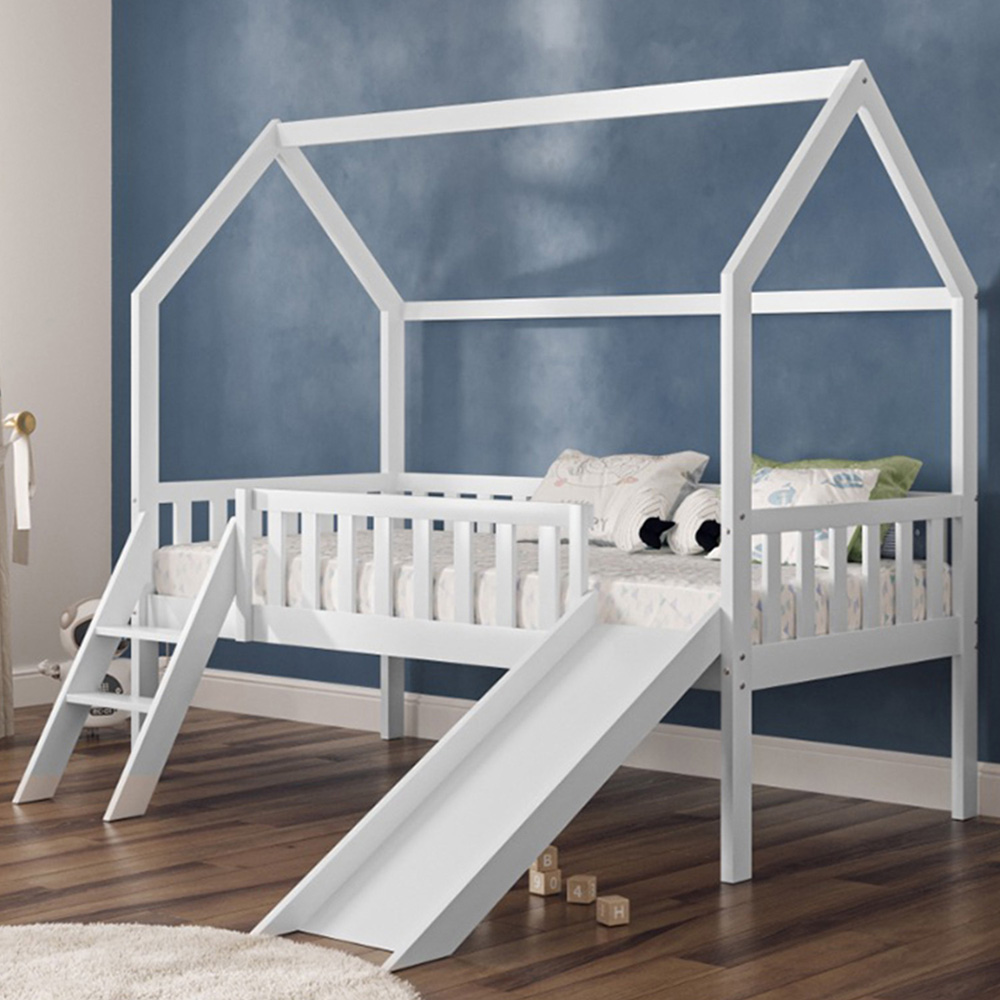 Flair Explorer White Pine Mid Sleeper with Slide and Rails Image 1