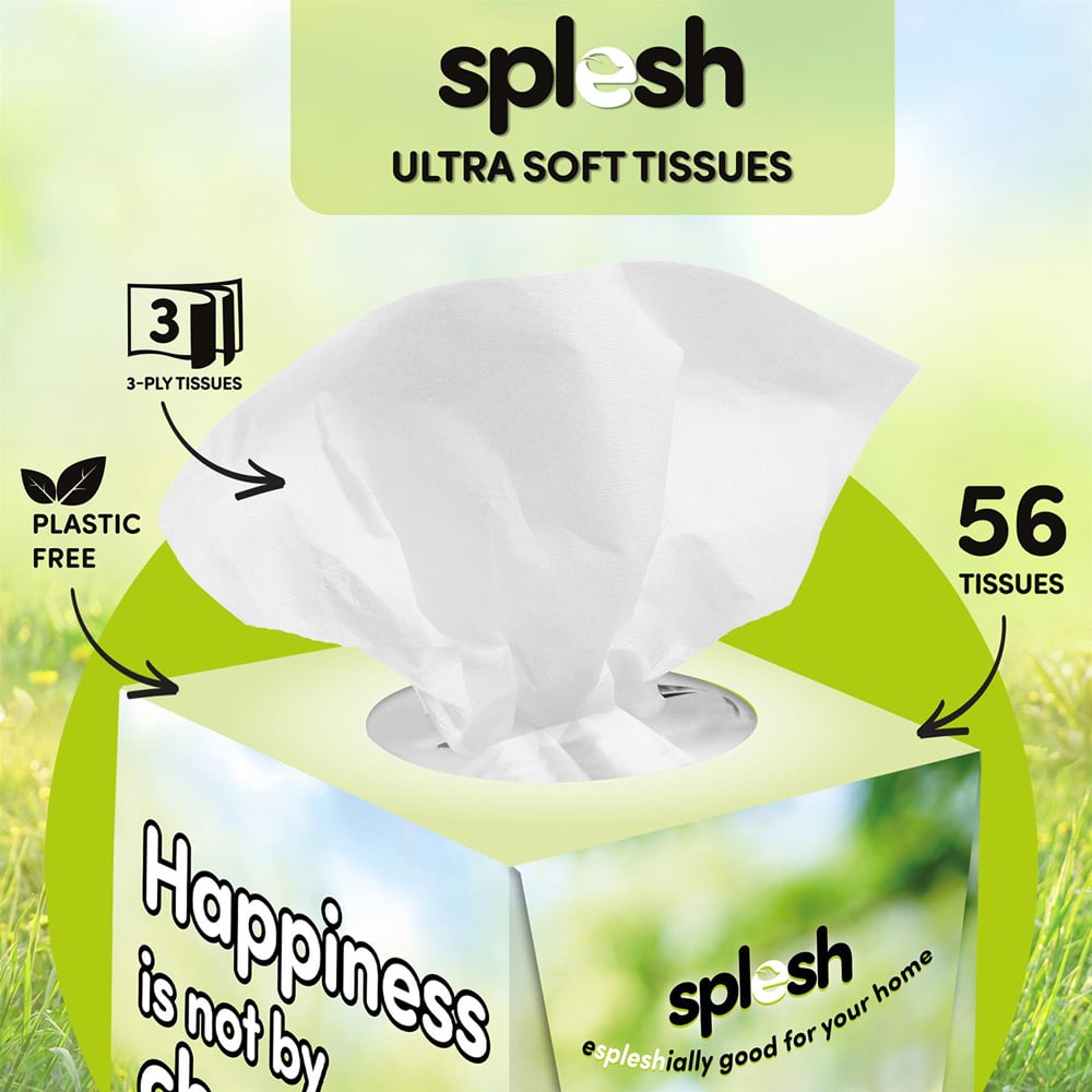 Splesh 3-Ply Ultra Soft Facial Tissue Box 12 Pack Image 7