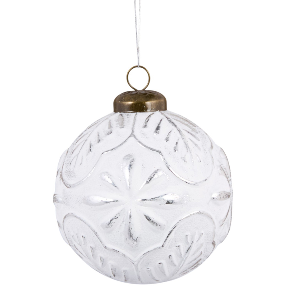 Pack of 9 Nordic Noel Baubles White Image 3