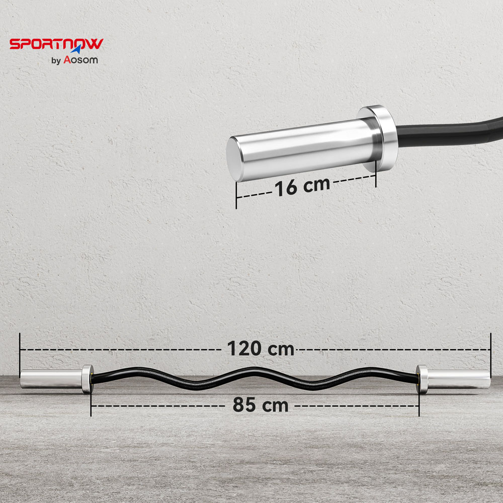 SPORTNOW Olympic EZ Curl Bar 122cm Image 9