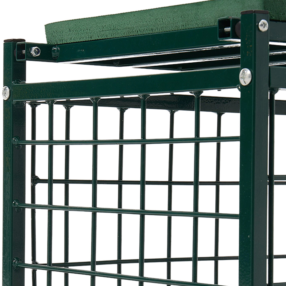 Living and Home Green Garden Work Seat Cart with Storage Image 5