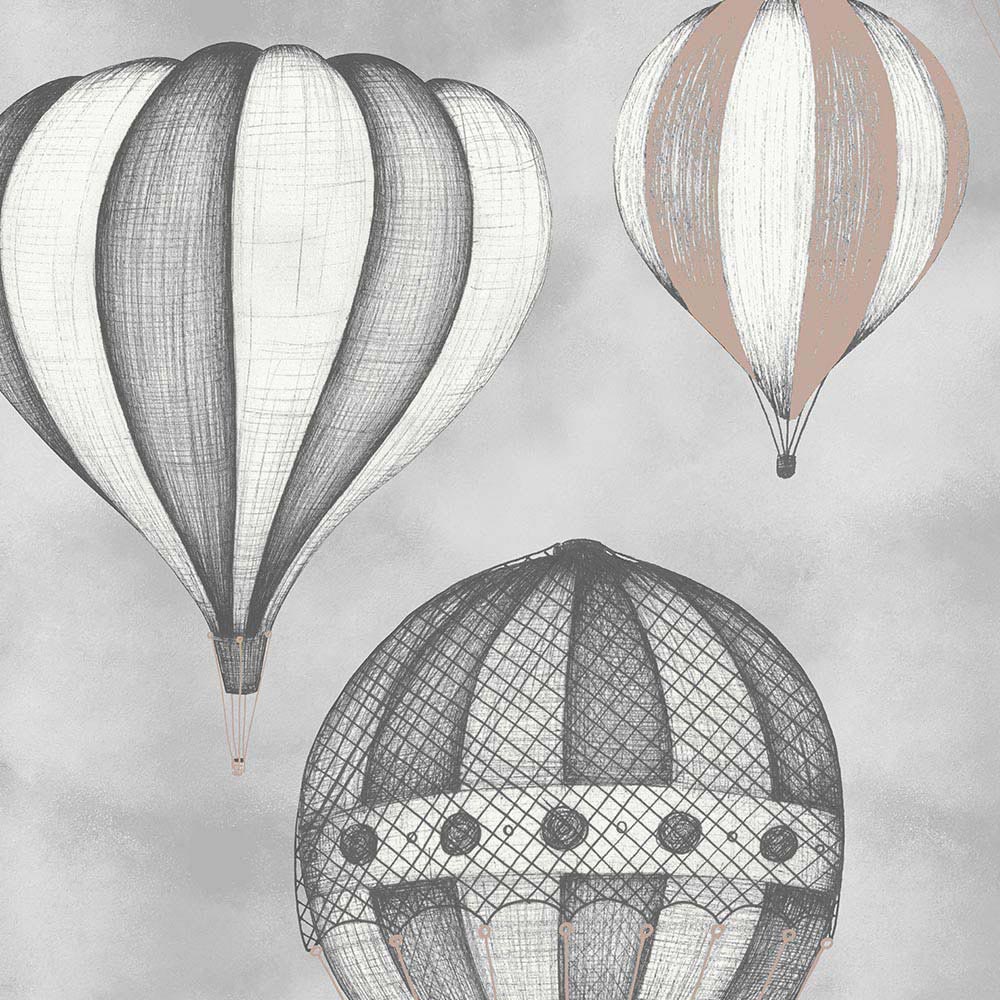 Sublime Balloon Fiesta Graphite Wallpaper | Wilko