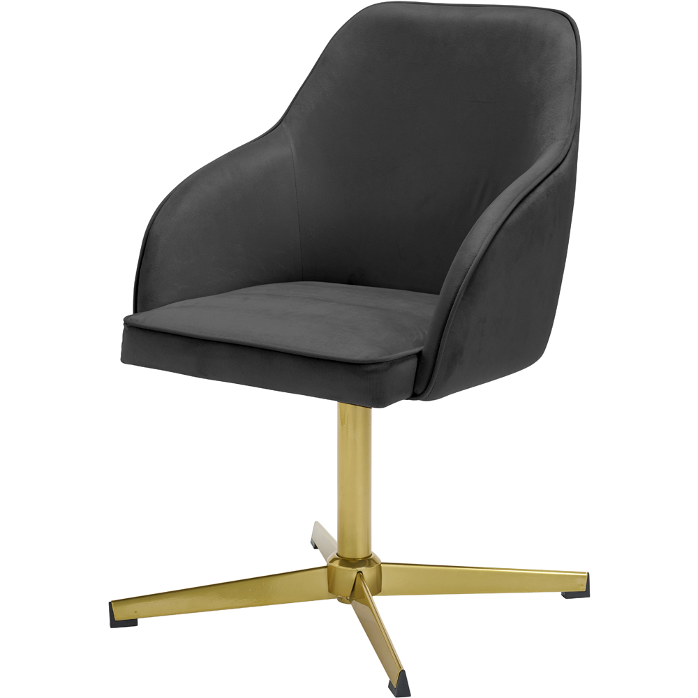 Felix Black Velvet Office Chair Image 3