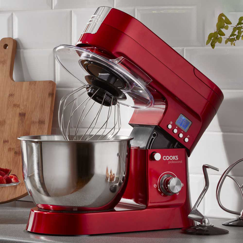 Cooks Professional G1185 Red Multi Functional 1200W Stand Mixer Image 4