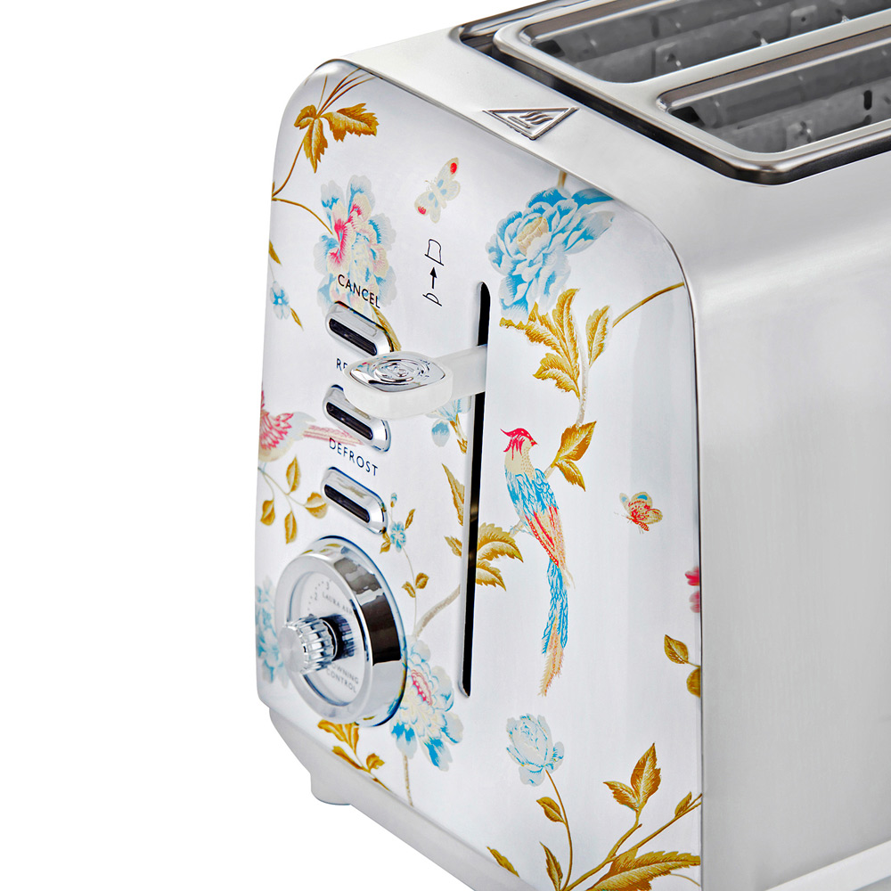 Laura Ashley VQSBT582WSUK Elveden White 2 Slice Toaster Image 4