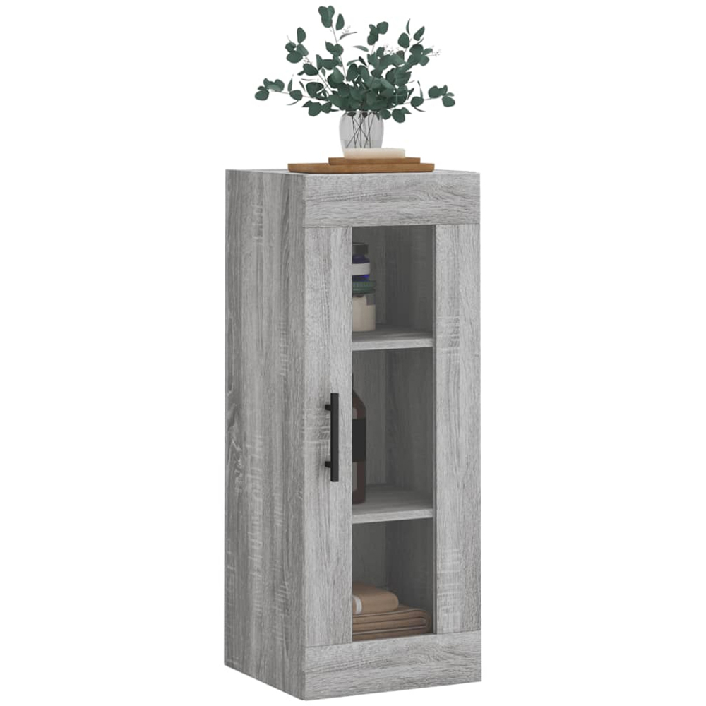 vidaXL Single Door Grey Sonoma Wall Mounted Cabinet Image 3