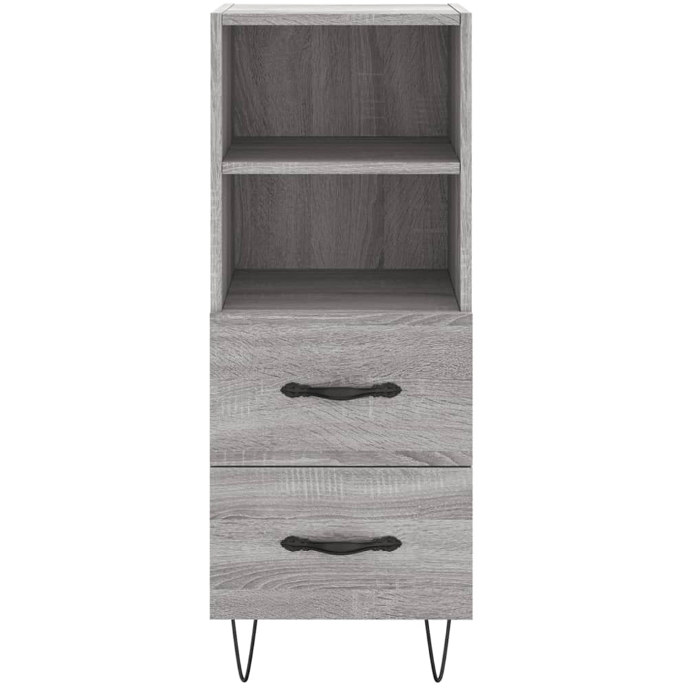vidaXL Single Door 2 Drawer 2 Shelf Grey Sonoma Highboard Image 8