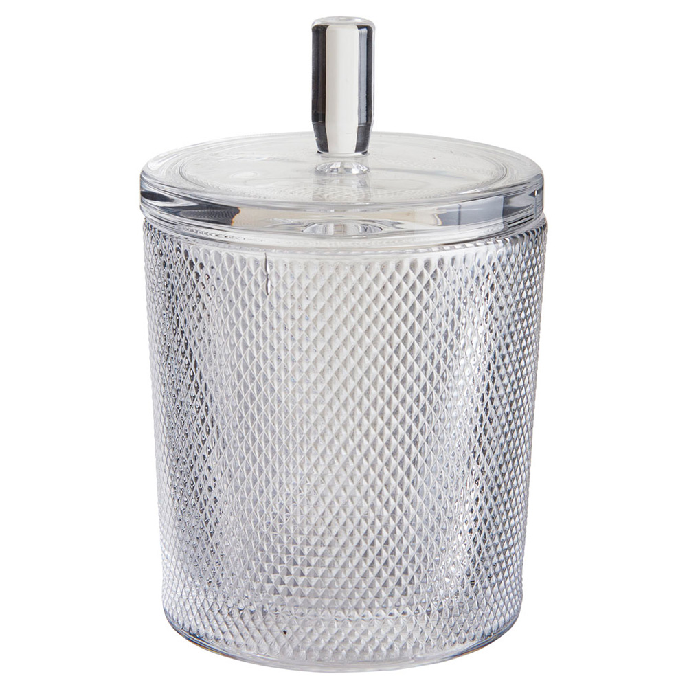 Wilko Tall Textured Glass Storage Jar Image 1