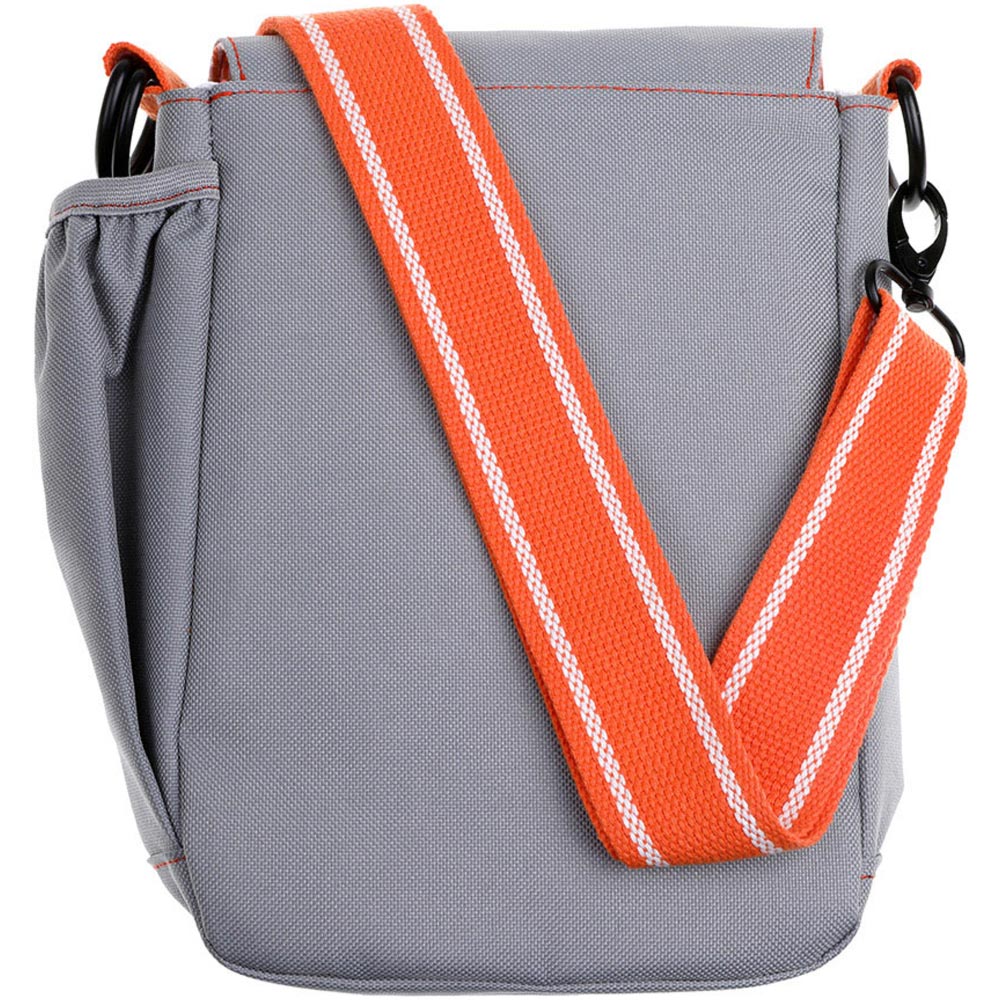 DOOG Grey Shoulder Bag with Striped Strap Image 2