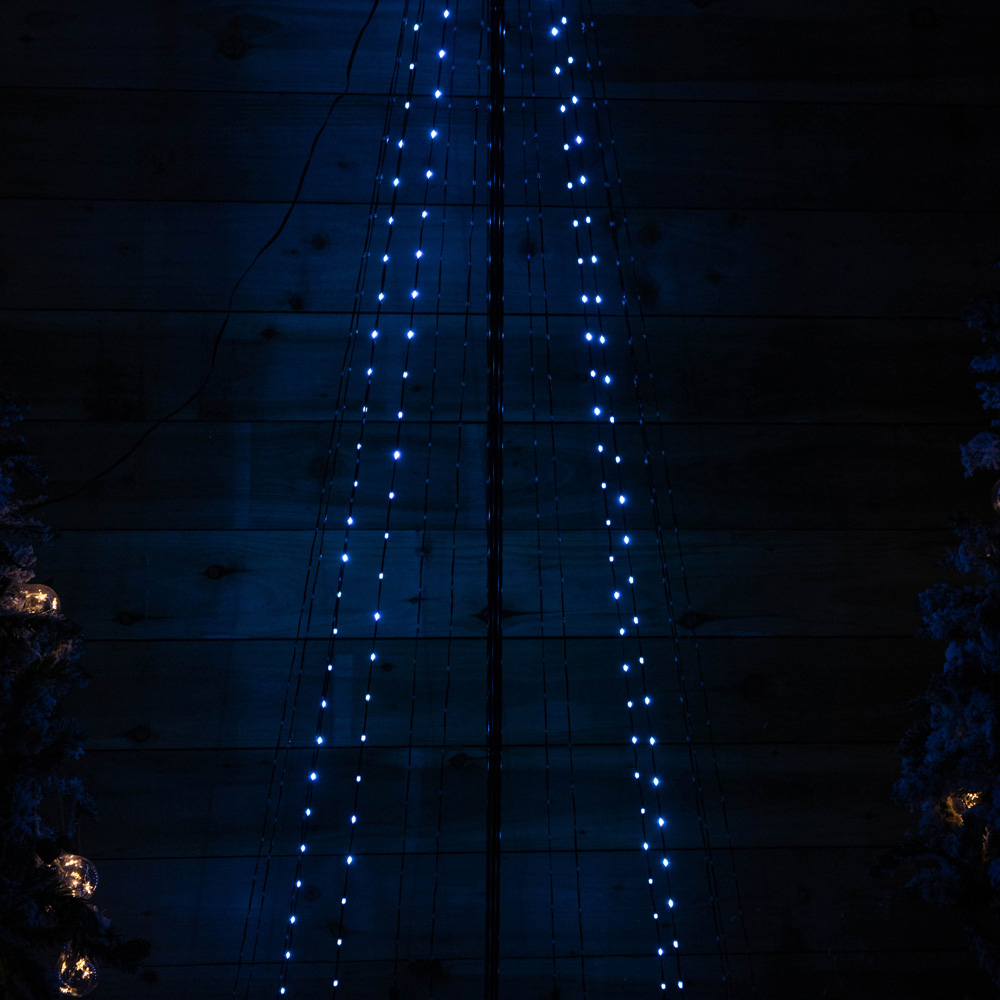 Samuel Alexander 835 Cool and Warm White LED Multi-Function Pyramid Christmas Cone Tree 8ft Image 8