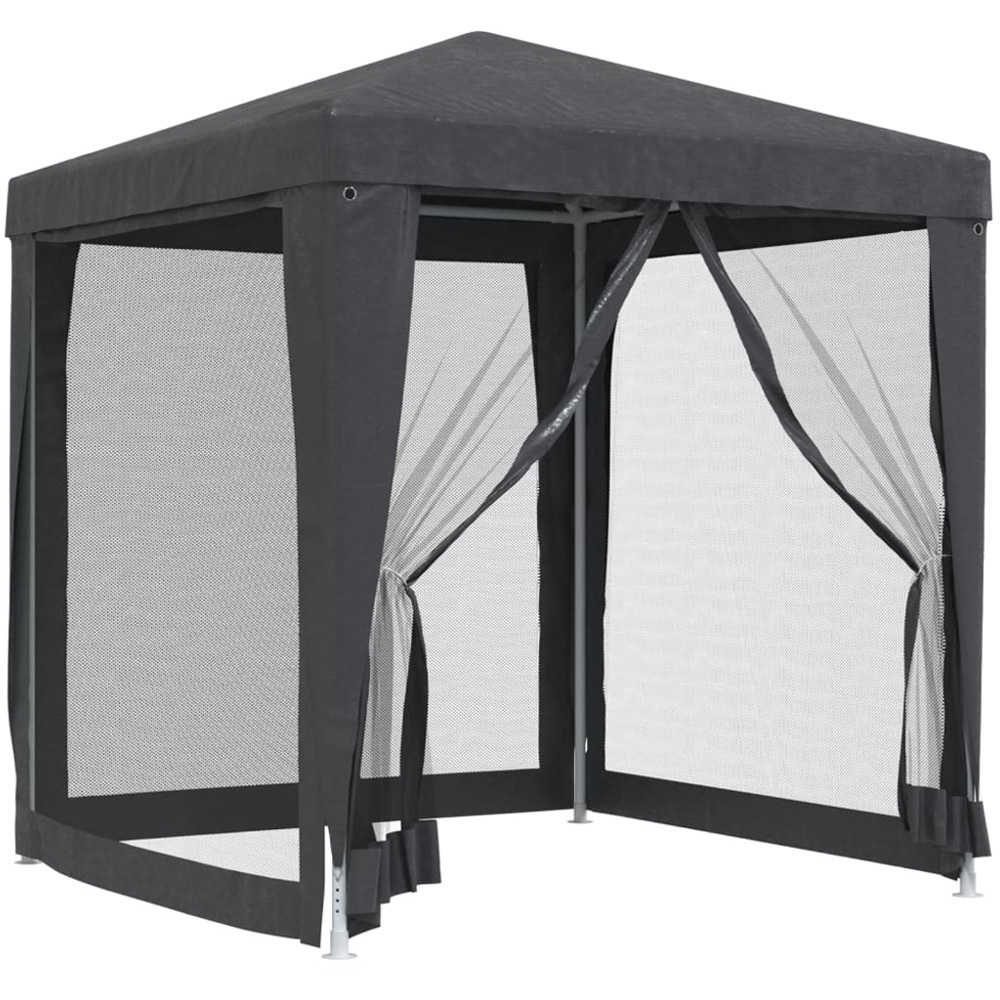 vidaXL 2 x 2m Anthracite Party Tent with 4 Mesh Sidewalls Image 2