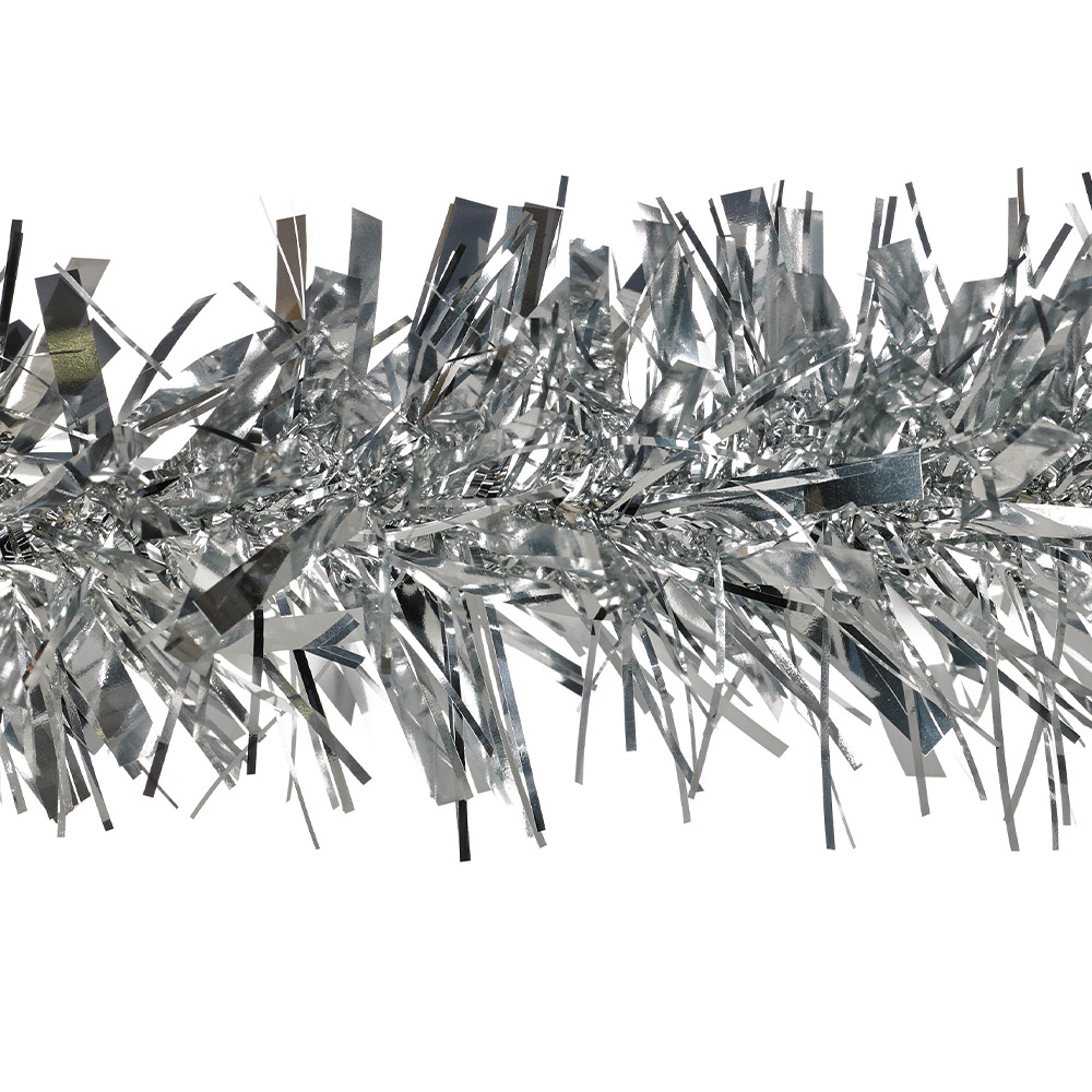 Wilko Silver Tinsel 2m Image 2