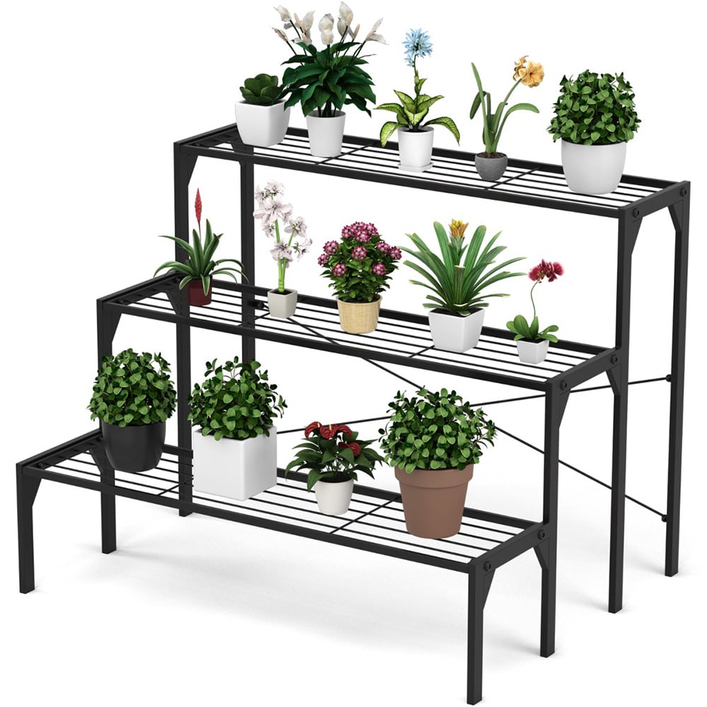 Costway 3 Tier Steel Plant Stand Image 3
