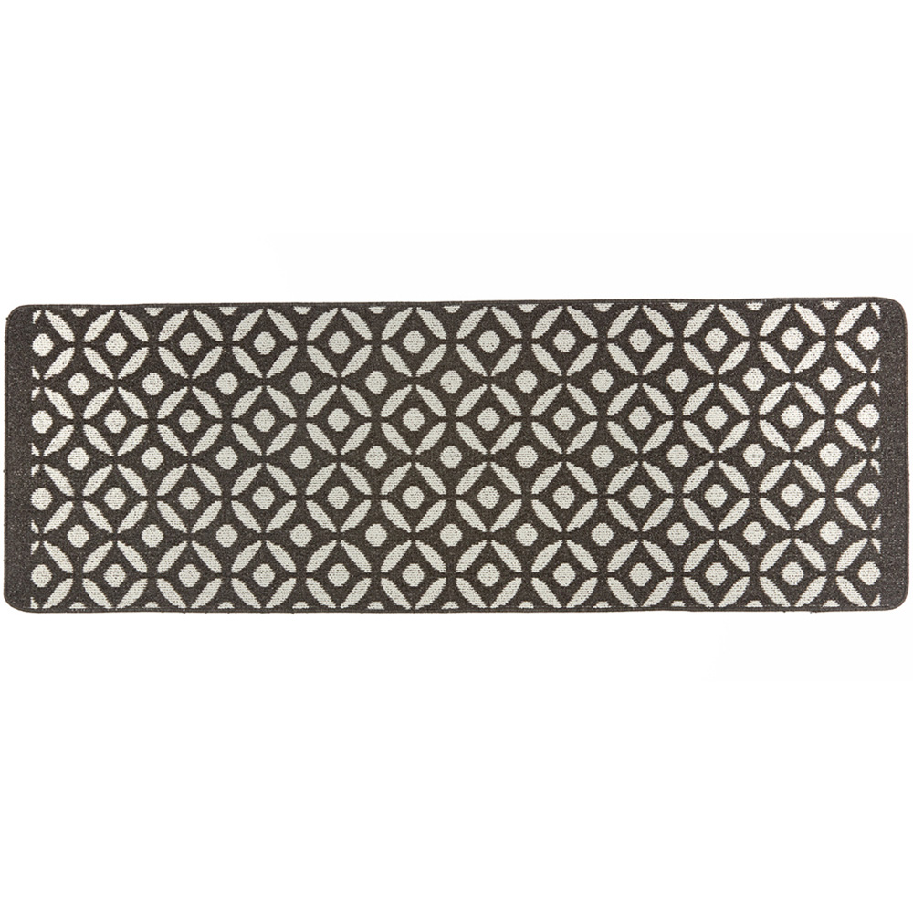 My Mat Charcoal Crescent Stain Resistant Runner 67 x 200cm Image 1