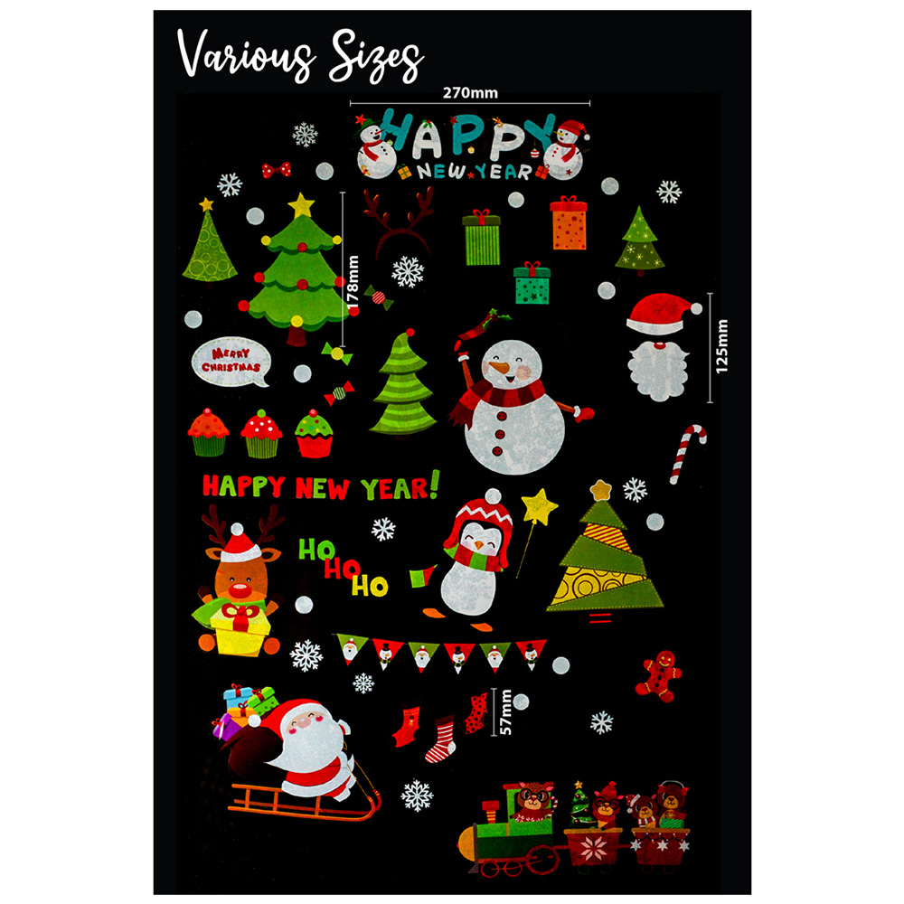 Xmas Haus Christmas-Themed Window Stickers 78 Pack Image 4