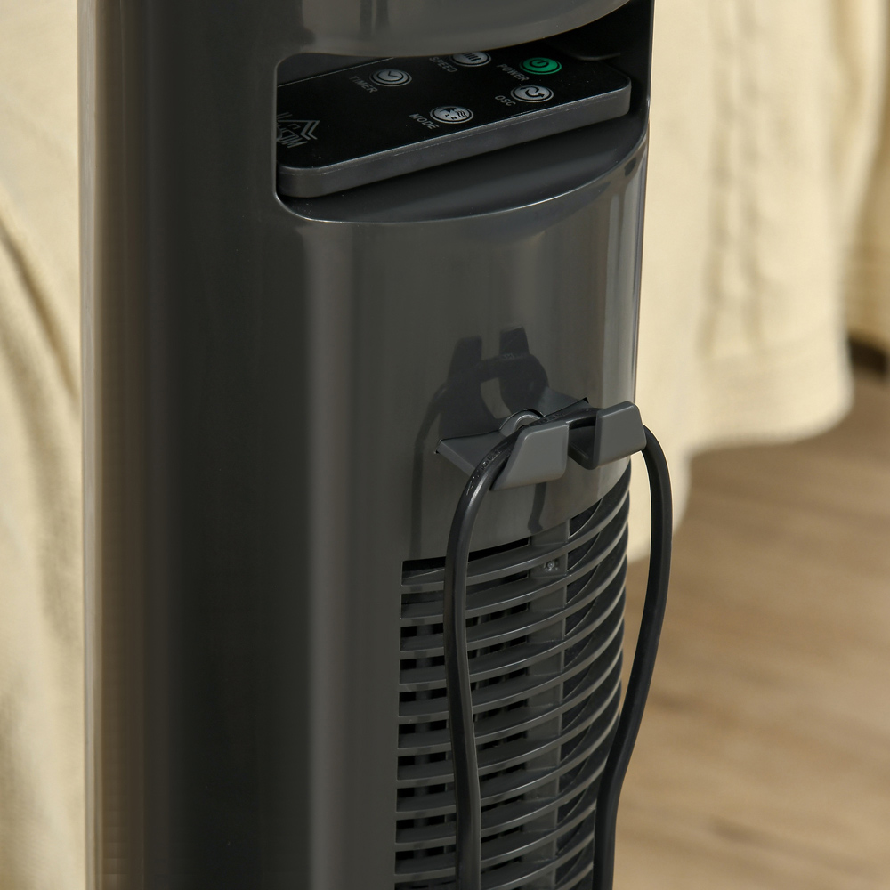 HOMCOM Grey Tower Fan 30 inch Image 4