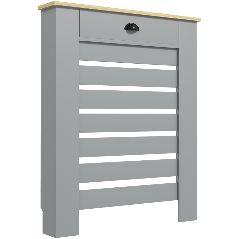 Portland Grey Horizontal Slats Portland Radiator Cover 78cm Image 1