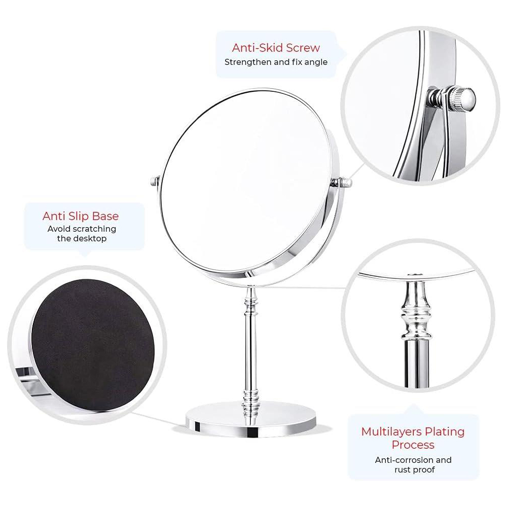 Dyzi Double Sided Crystal Style Makeup Mirror Image 3