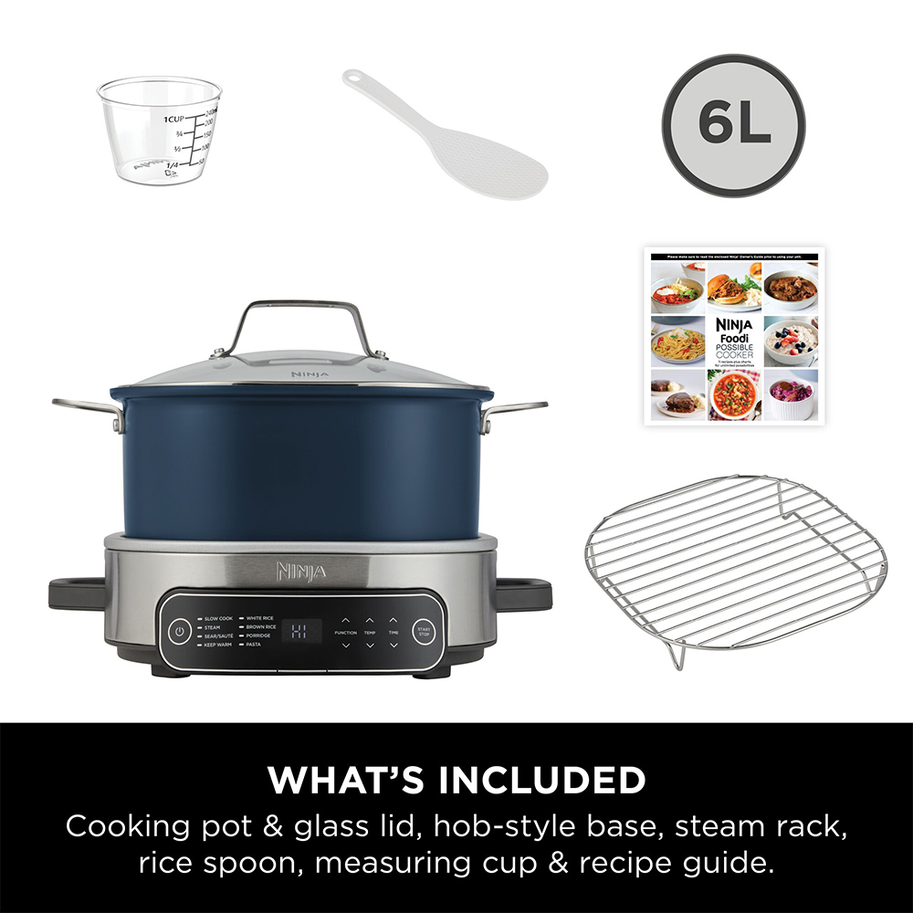 Ninja MC1101UK 8-in-1 Midnight Blue PossibleCooker 6L Image 9