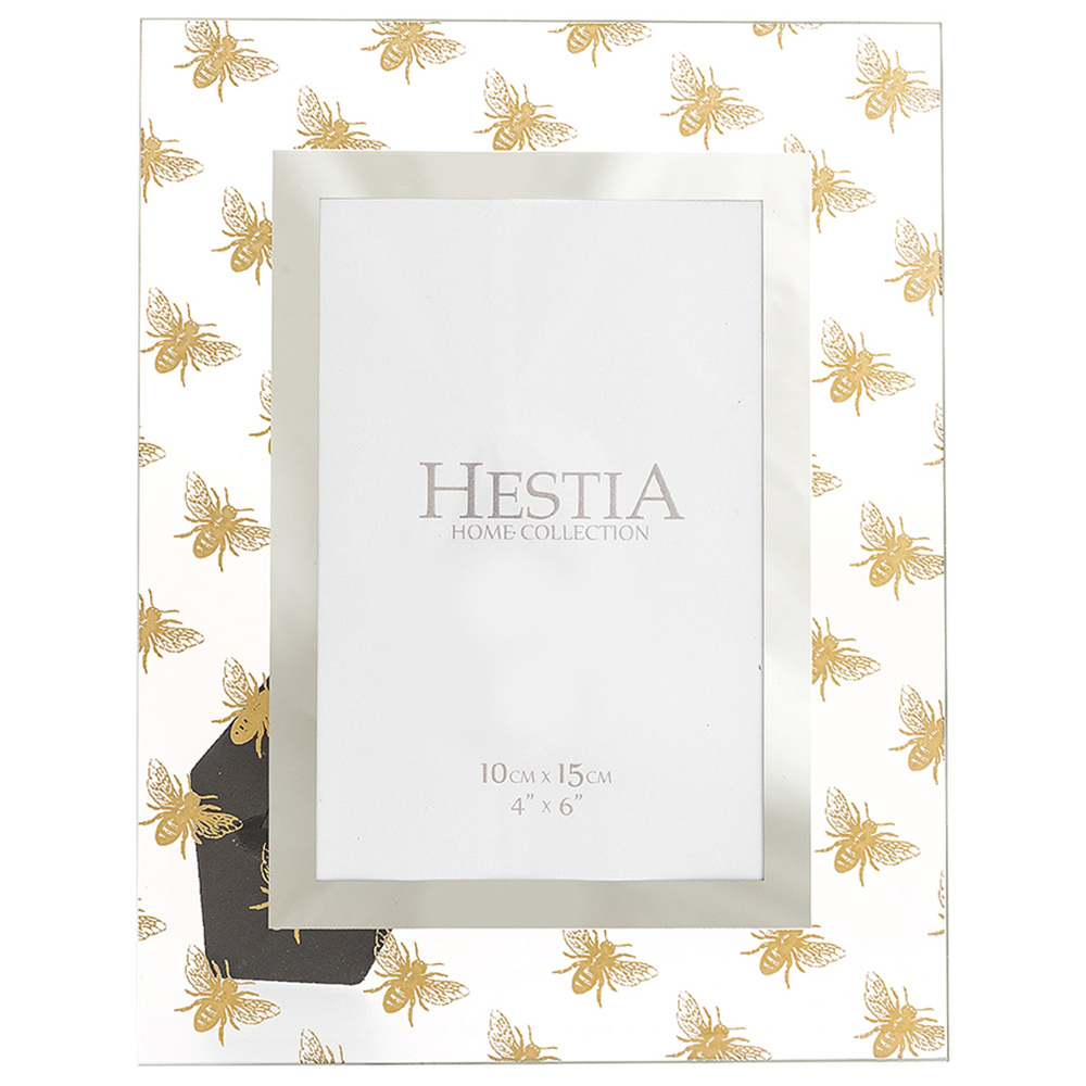 Premier Housewares Hestia Gold Bee Glass Photo Frame 4 x 6 Inch Image 1