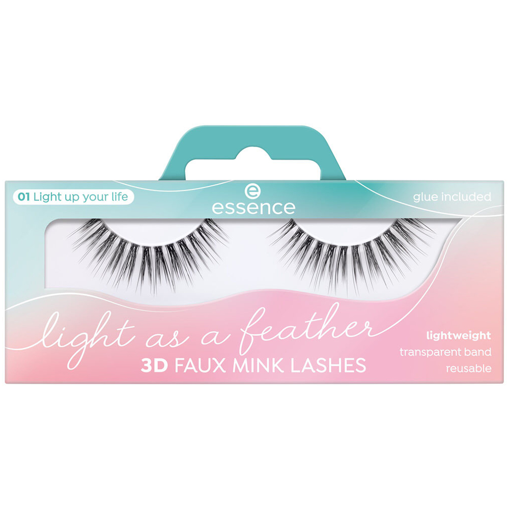 essence Light as a Feather 3d Faux Mink Lashes 01 1 Pack Image 1