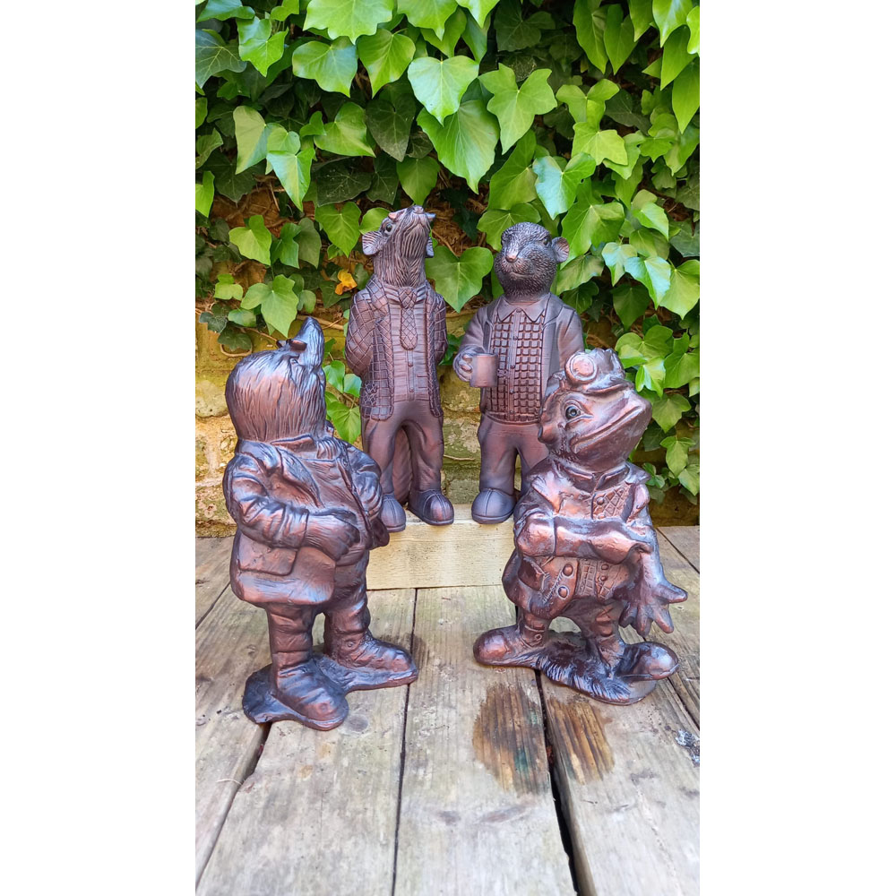 Inspirational Gifting 4 Piece Wind in the Willows Polystone Resin Garden Ornament Set Image 5