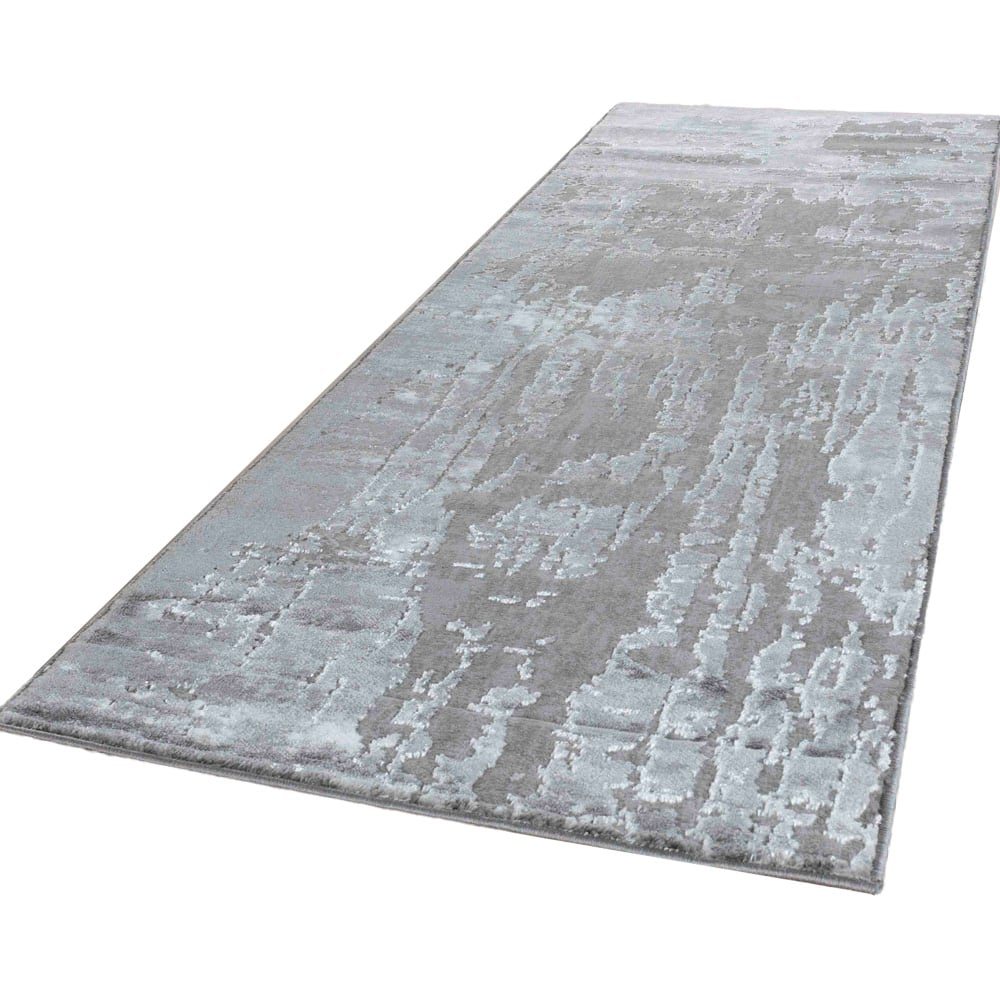 Desire Rugs Serenity Grey Abstract Abrasion Rug 60 x 220cm Image 1