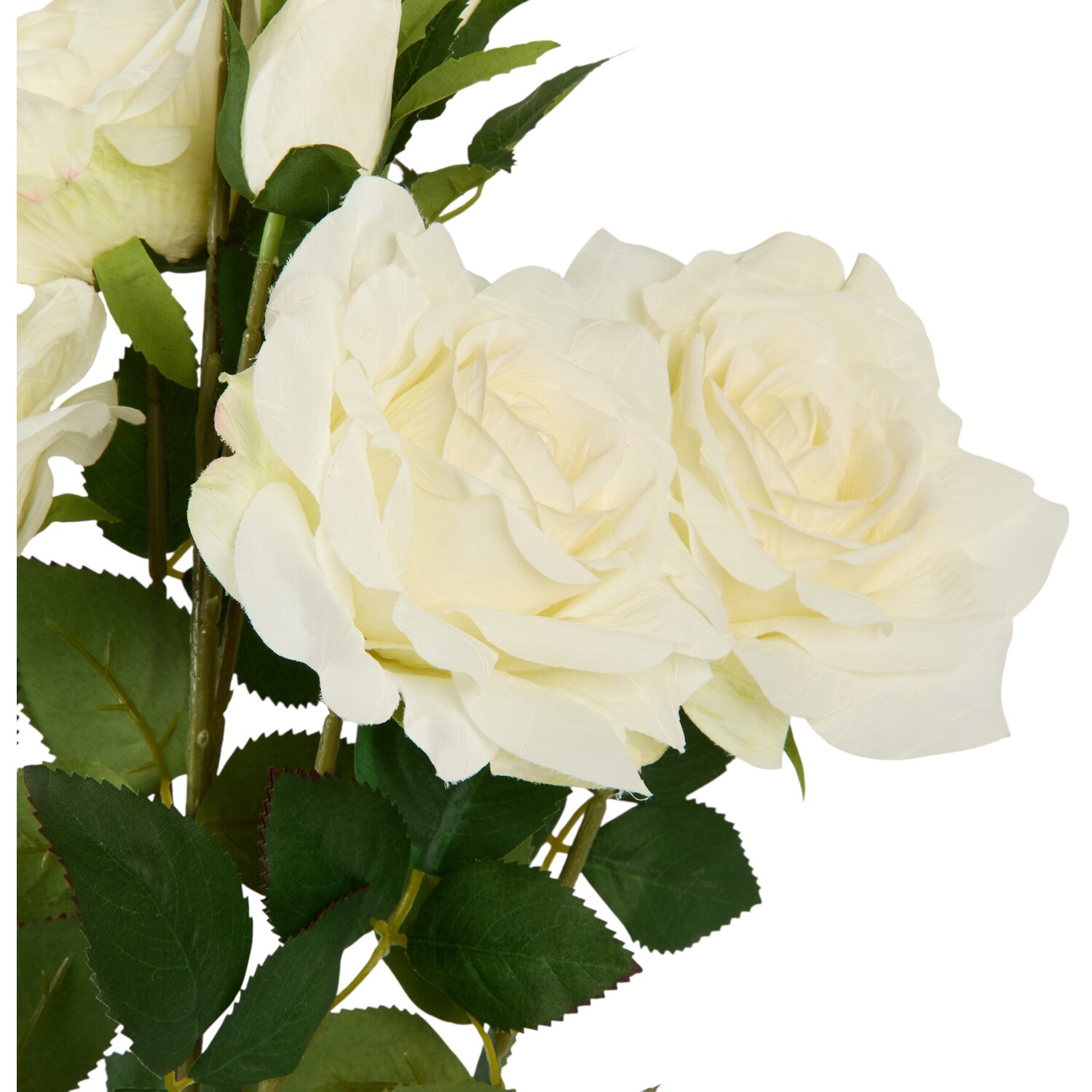 Artificial Rose Bunch Bouquet Ivory Image 2