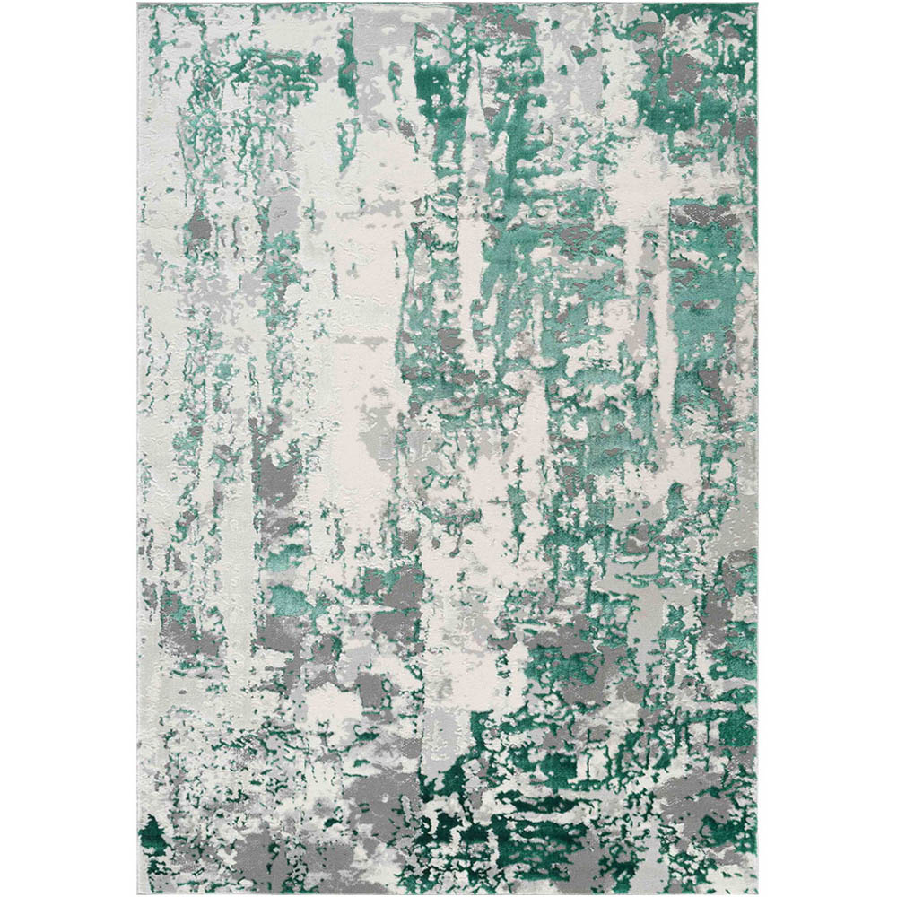Desire Rugs Styra Aqua Grunge Abstract Area Rug 200 x 290cm Image 1