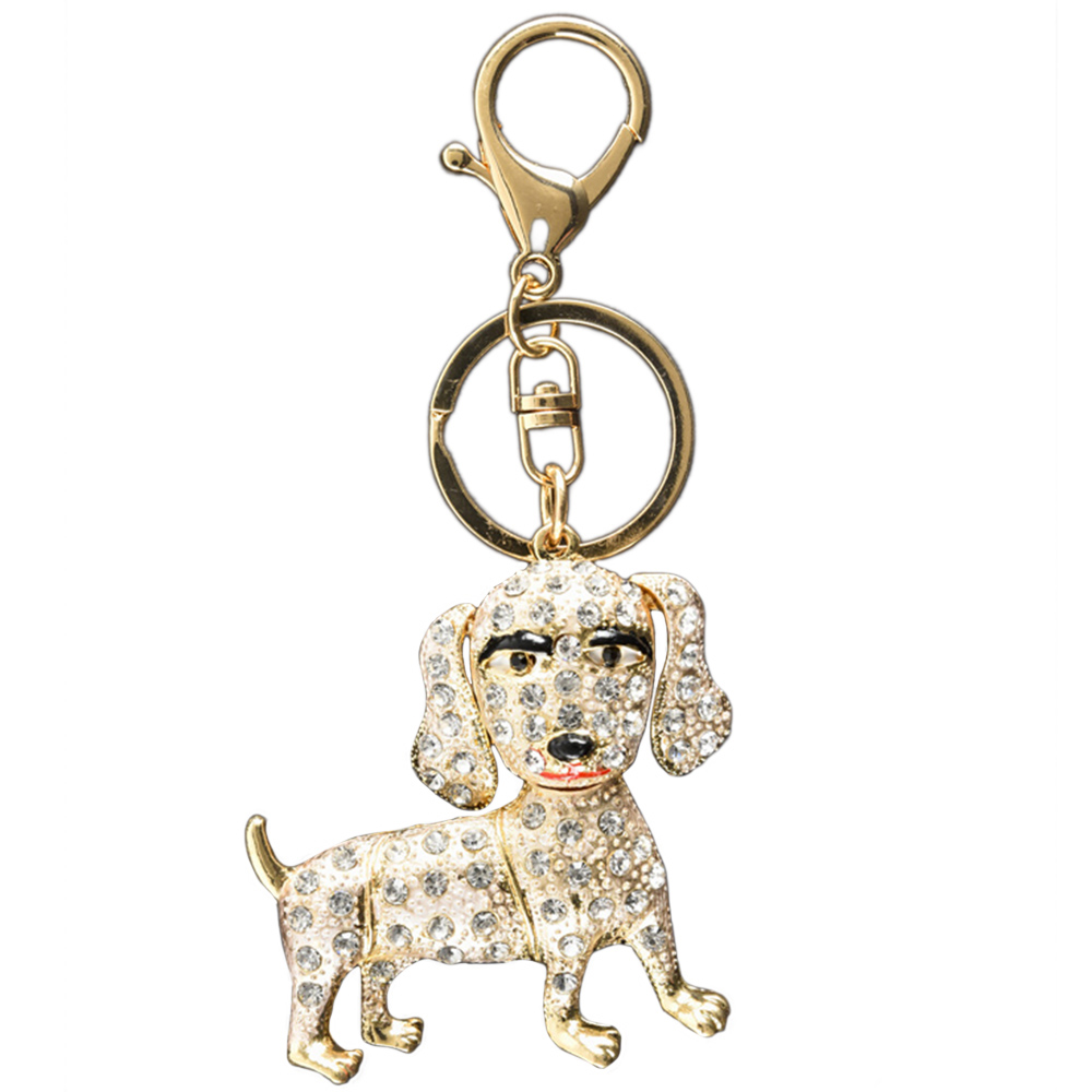 Silver Dog Key Charm Image 1