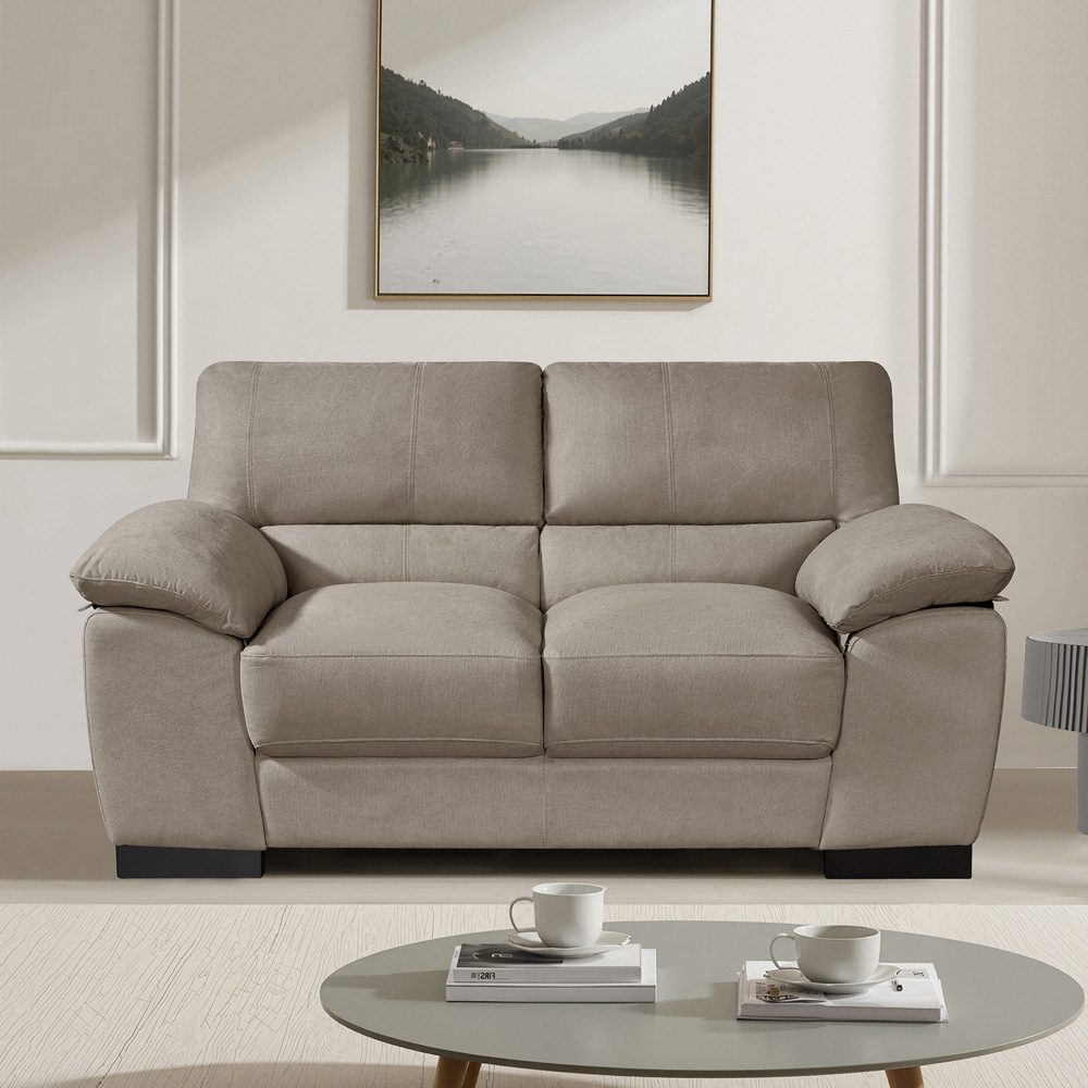 Artemis Home Mellette 2 Seater Brown Fabric Sofa Image 3