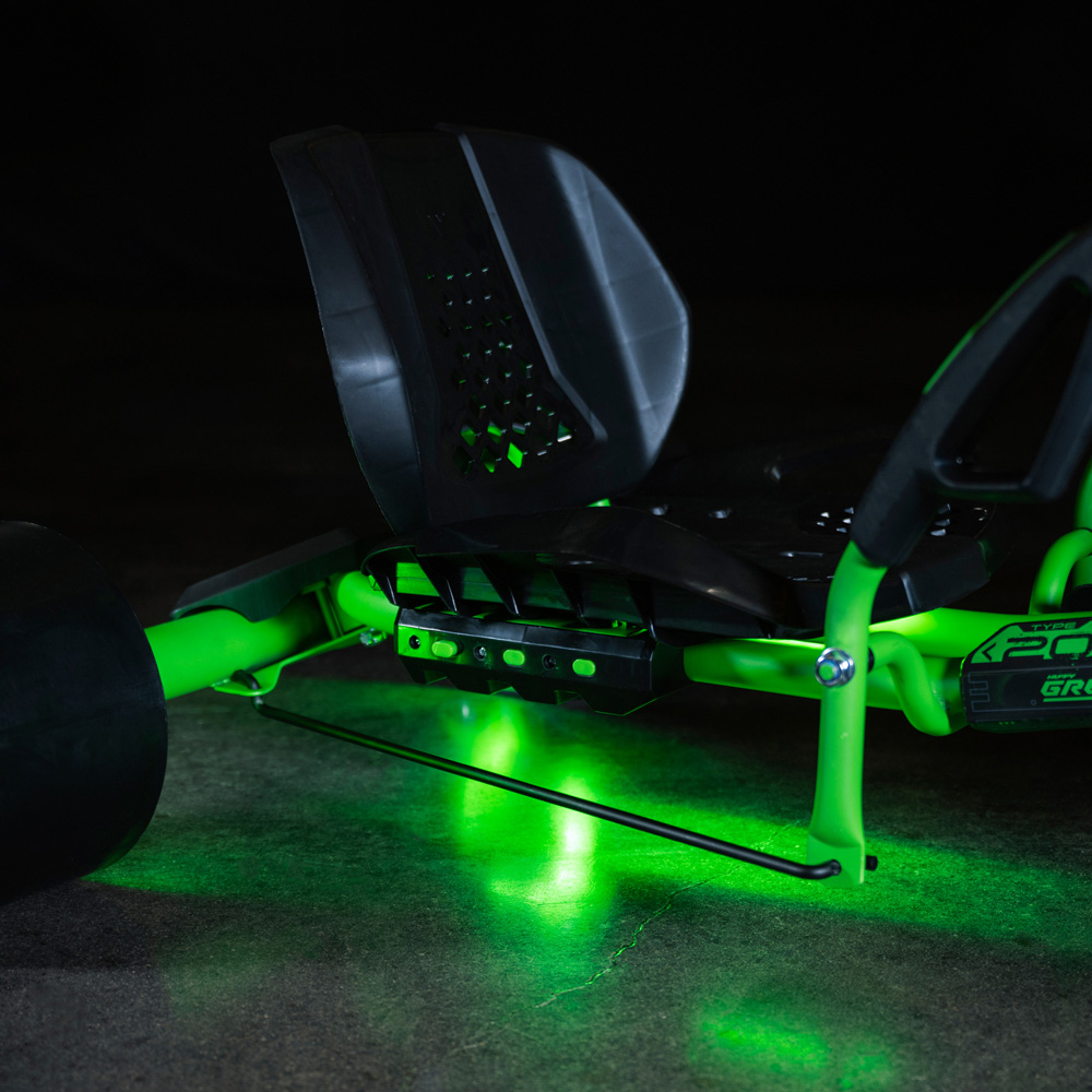 Huffy Green Machine 20 inch Green Kids LED Drifting Trike with Adjustable Seat and Pedal Handbrake Image 7