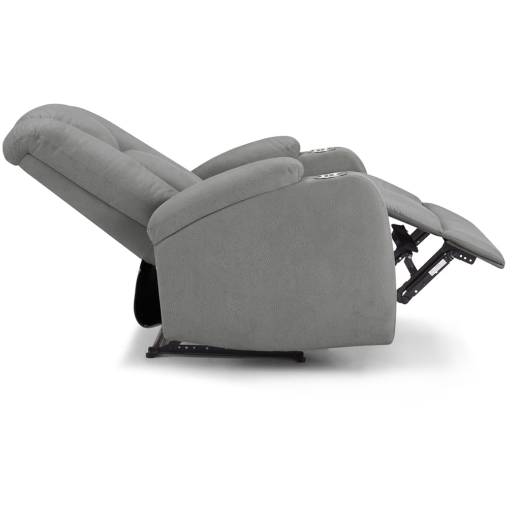 Home Detail Hannah Single Seater Dark Grey Air Leather Electric Recliner Sofa Image 7