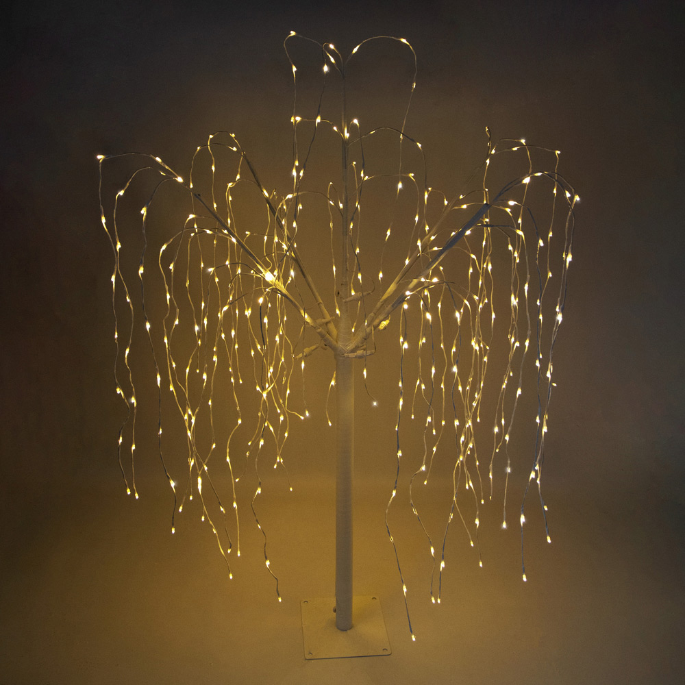 Monster Shop White Warm White LED Weeping Willow Tree 180cm Image 1