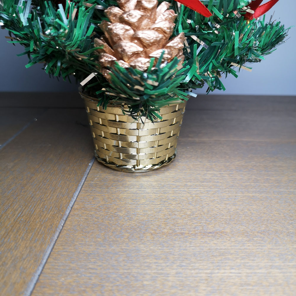 Premier Green Red and Gold Mini Christmas Tree Decoration 30cm Image 6