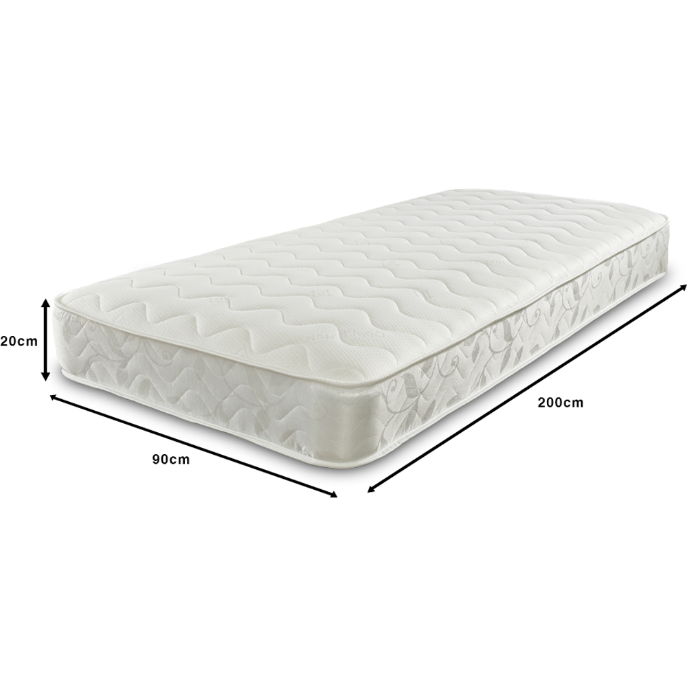 Starlight Beds European Single Hybrid Memory Foam and Open Coil Spring Mattress Image 6