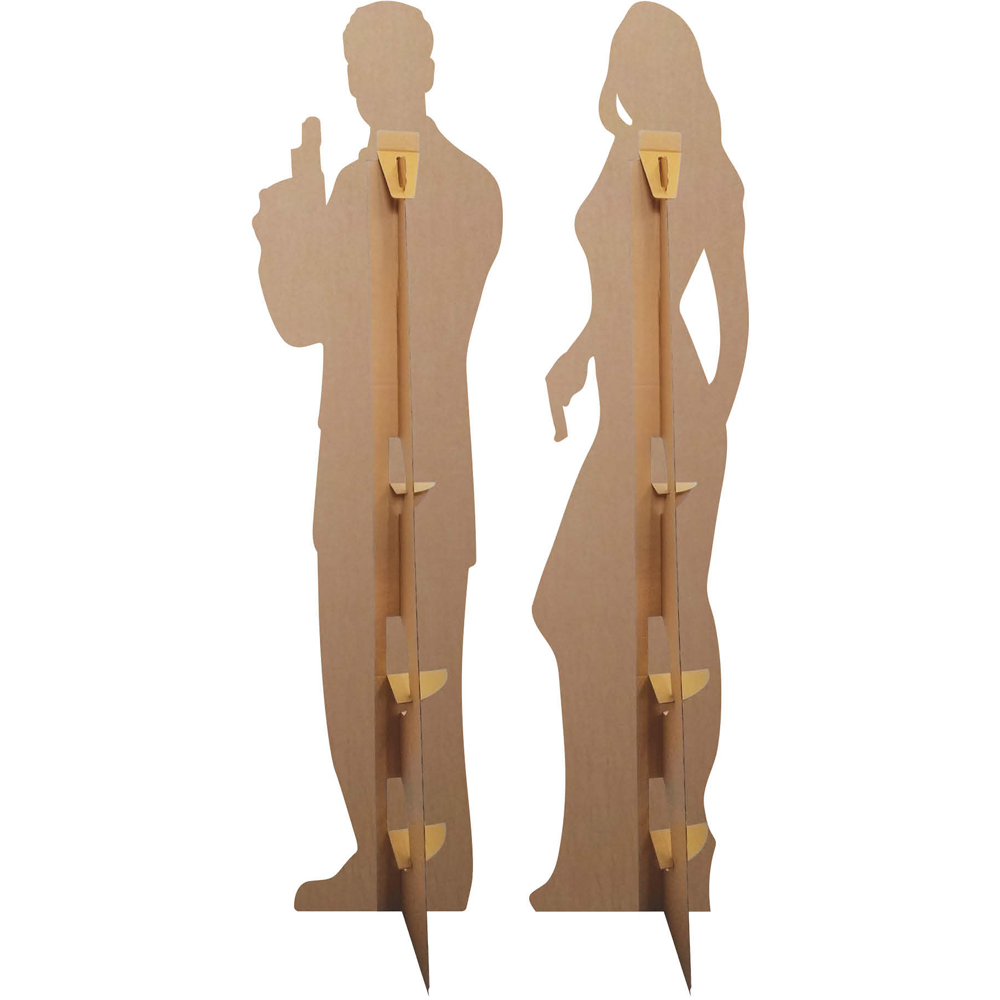 Star Cutouts Secret Agent Male and Female Double Cutout 5.6ft Image 3
