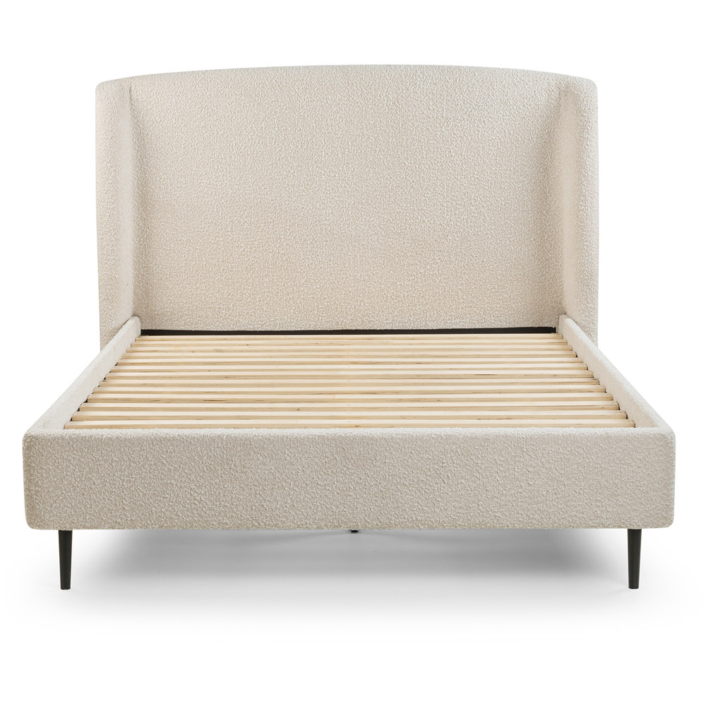 Julian Bowen Eden King Size Ivory Boucle Bed Frame Image 4