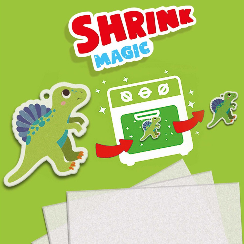 SES Creative Shrink Magic Film Dinosaur Keyrings Craft Set Image 5
