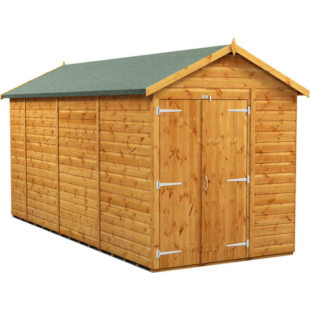 Power Sheds 14 x 6ft Double Door Apex Wooden Shed Image 1