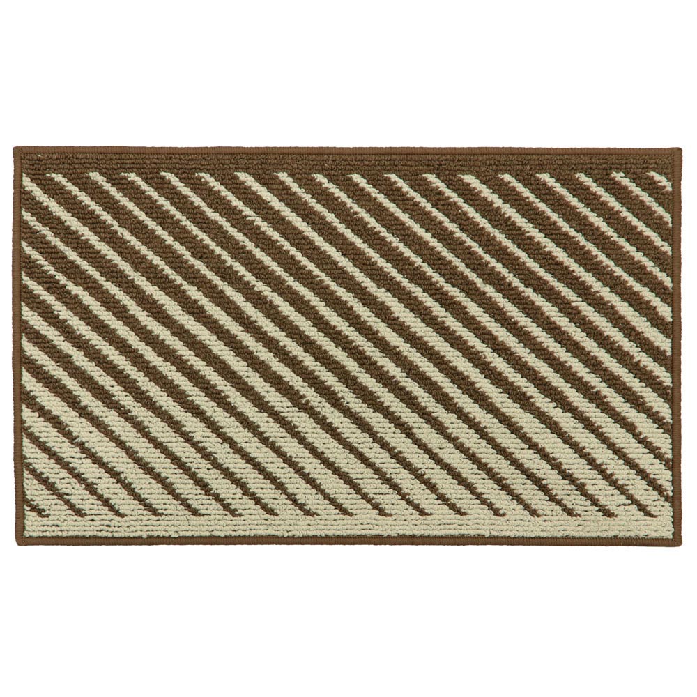 JVL Stellar Brown Indoor Machine Washable Doormat 50 x 80cm Image 1