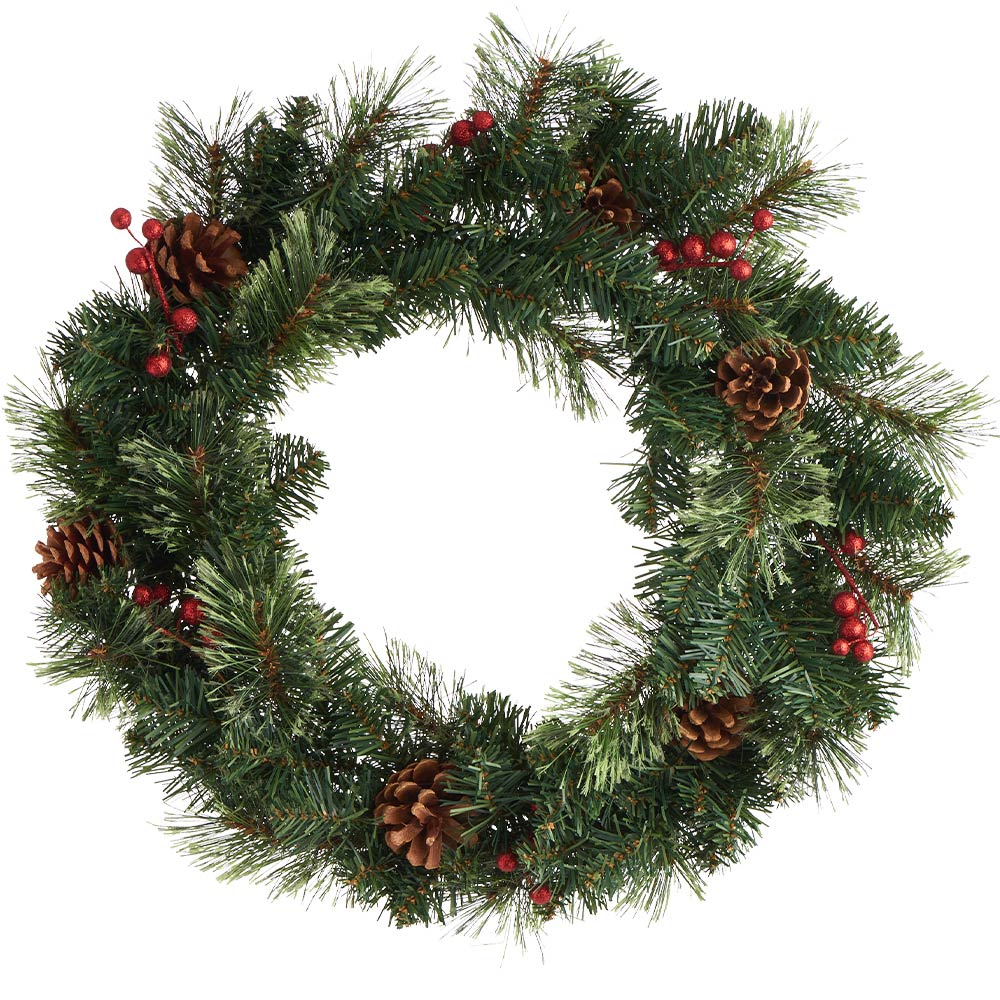 Wilko 60cm Christmas Wreath Image 1